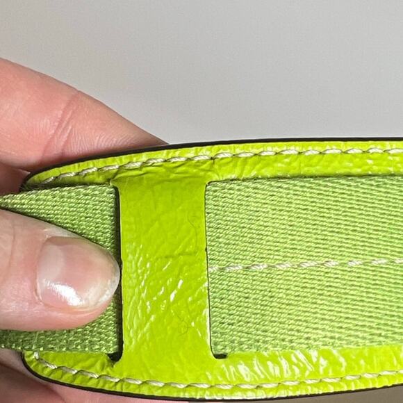 Coach Signature Stripe Khaki and Like Purse - Picture 10 of 13